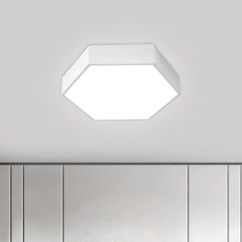 Hexagon LED-inbouwplafondlamp Macaroon acryl rood/geel/groen inbouwverlichting voor kinderkamer voor Plafondhoogte 2.4m+