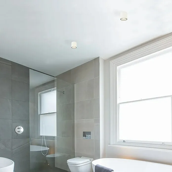 Moderne Plafond Searchlight Led-plafondlamp Trafalgar - Kleur behuizing: Wit, IP65