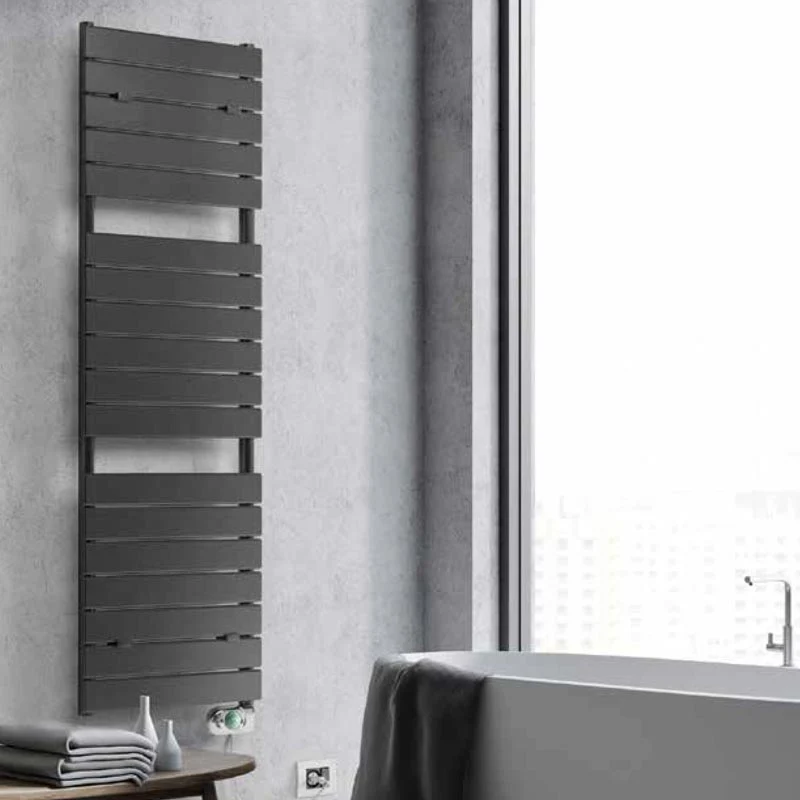 Anthracite electric towel warmer VOV12 Lazzarini E-Palermo 500 watt