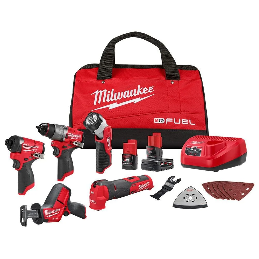 MILWAUKEE M12 FUEL™ 5-Tool Combo Kit met 3-Jaar Garantie