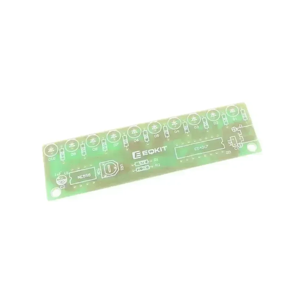 NE555+CD4017 Flowing Light Electronic DIY Kit battery pack