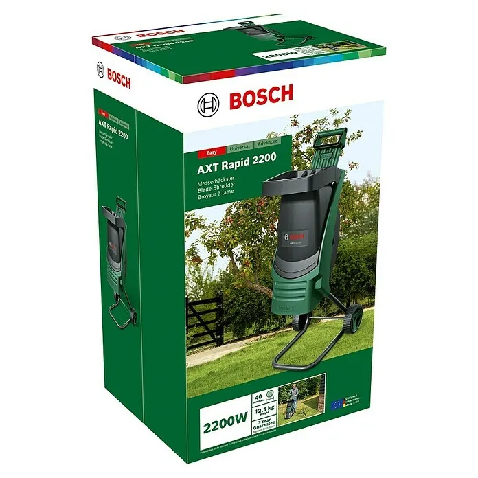 Bosch Elektrische hakselaar AXT VLUG 2200 - Max. takdikte: 4 cm, 2.200 W