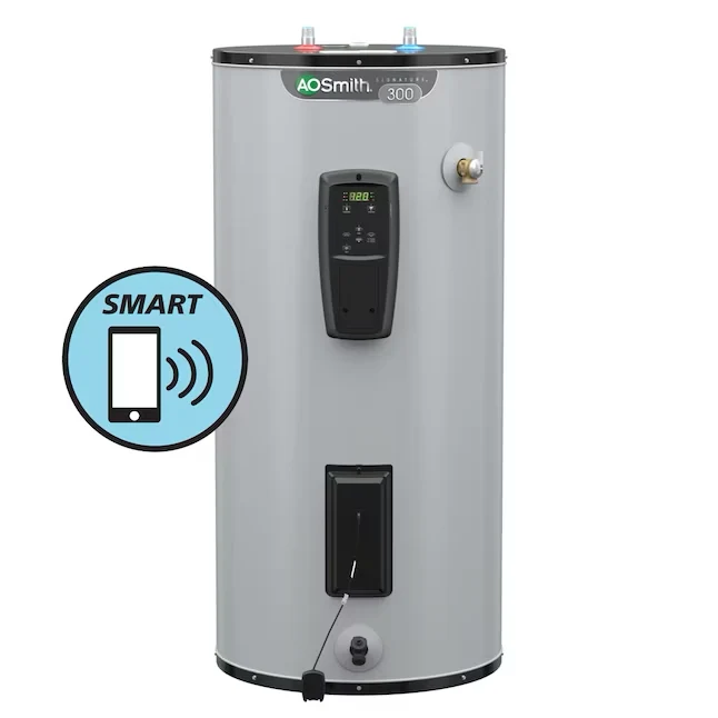 .O. Smith Signature 300 50-Gallons Short 9-year Warranty 5500-watt Double Element Slim Electric Water Heater Leak Detection