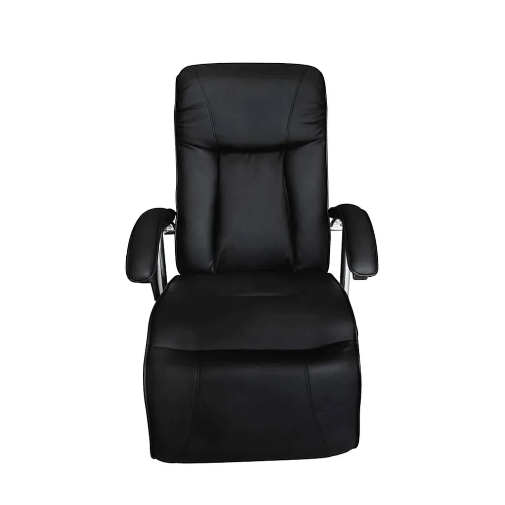Compact Massagestoel kunstleer zwart