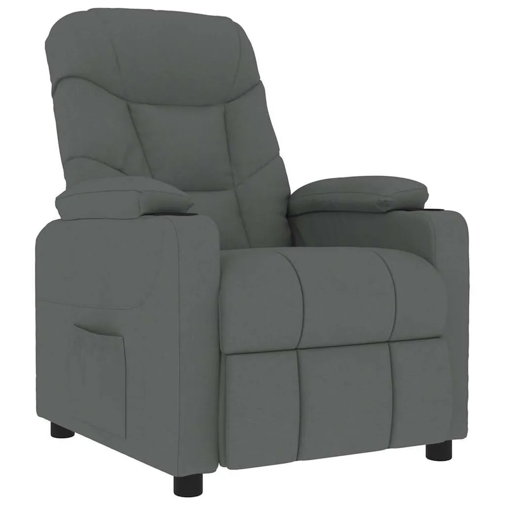 Massagestoel stof donkergrijs met 2 Accu's en Lader