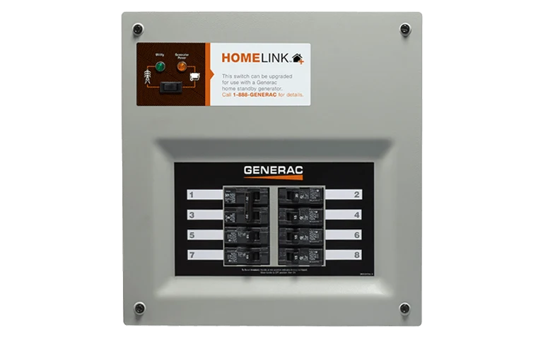 GENERAC HOMELINK™ 50A Manual Transfer Switch Kit w/ Aluminium PIB & Cord