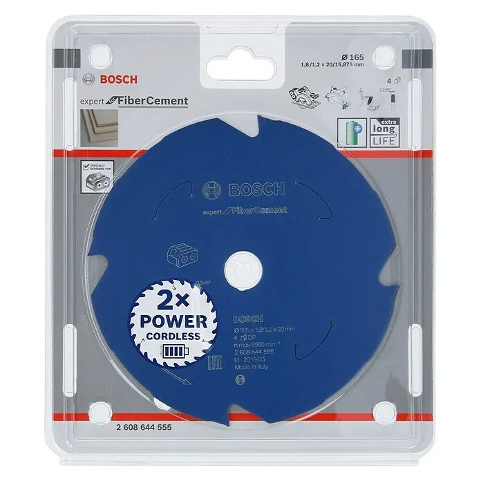 Bosch Expert Cirkelzaagblad - 165 mm, Boorgat: 20/15,87 mm, 4 st.