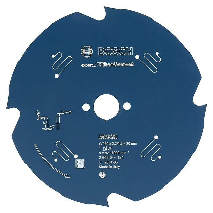 Bosch Expert Cirkelzaagblad Fiber Cement - 160 mm, Boorgat: 20 mm, 4 st.