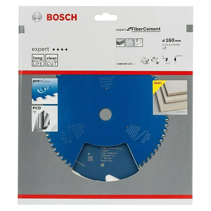 Bosch Expert Cirkelzaagblad Fiber Cement - 160 mm, Boorgat: 20 mm, 4 st.