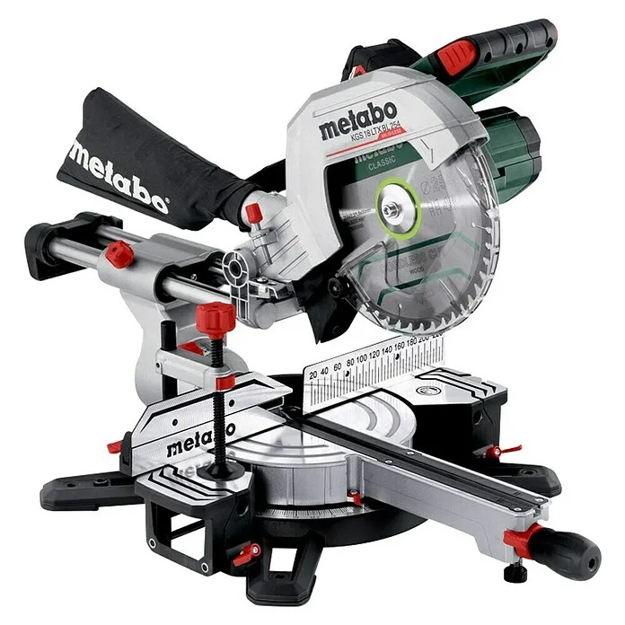 Metabo Accu-afkortzaag met trekfunctie KGS18 LTX BL 254 - 18 V, Diameter zaagblad: 254 mm, Onbelast toerental: 4.000 tpm