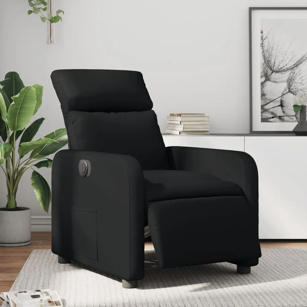 Multifunctioneel Fauteuil elektrisch verstelbaar kunstleer zwart