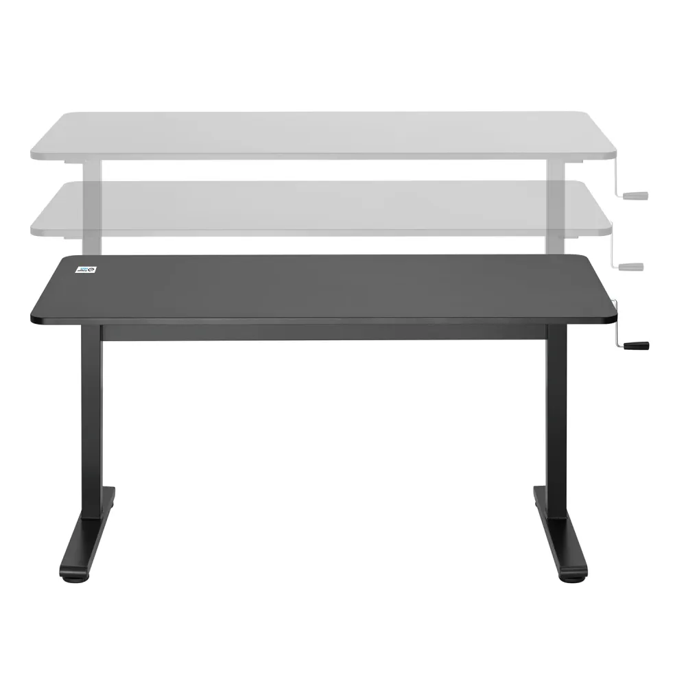 Ergo Office - Zit-sta bureau 140x60cm Zelf hoogte verstelbaar bureau max. 117cm | Ergonomische tafel Belastbaar tot 40kg Z...