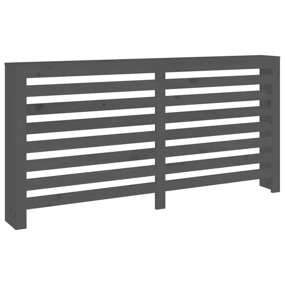 Radiatorombouw 169x19x84 cm massief grenenhout grijs