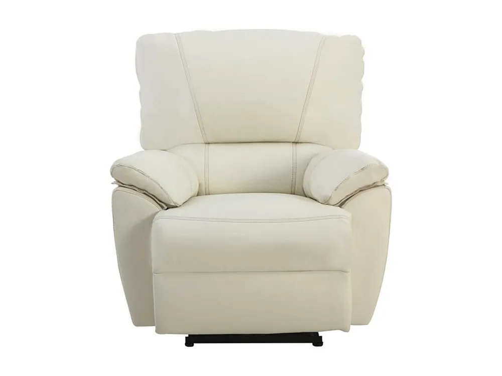 Elektrische relaxfauteuil van leer MARCIS - Ivoor Complete Kit