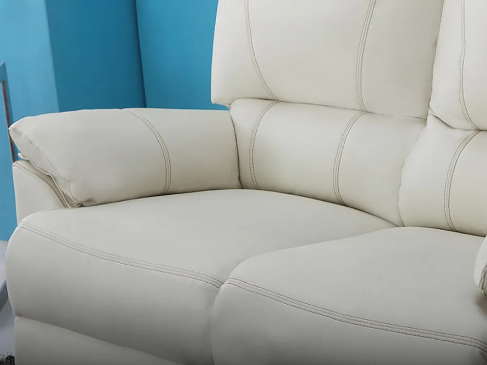 Elektrische relaxfauteuil van leer MARCIS - Ivoor Complete Kit