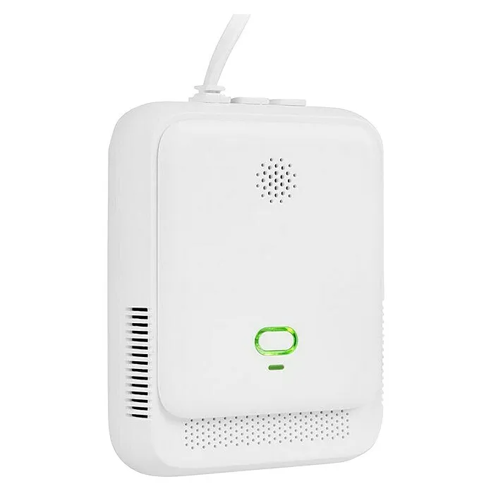 Gassensor met Alarm Gasmelder - Alarmsignaal: 85 dB, l x b x h: 3,3 x 8,6 x 3,3 cm, Wit