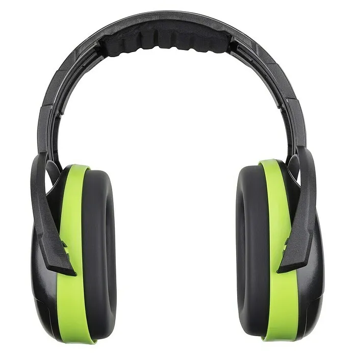 Hoofdbescherming Helm Wolfcraft Gehoorbescherming - Zwart/Groen, l x b x h: 50 x 110 x 160 mm
