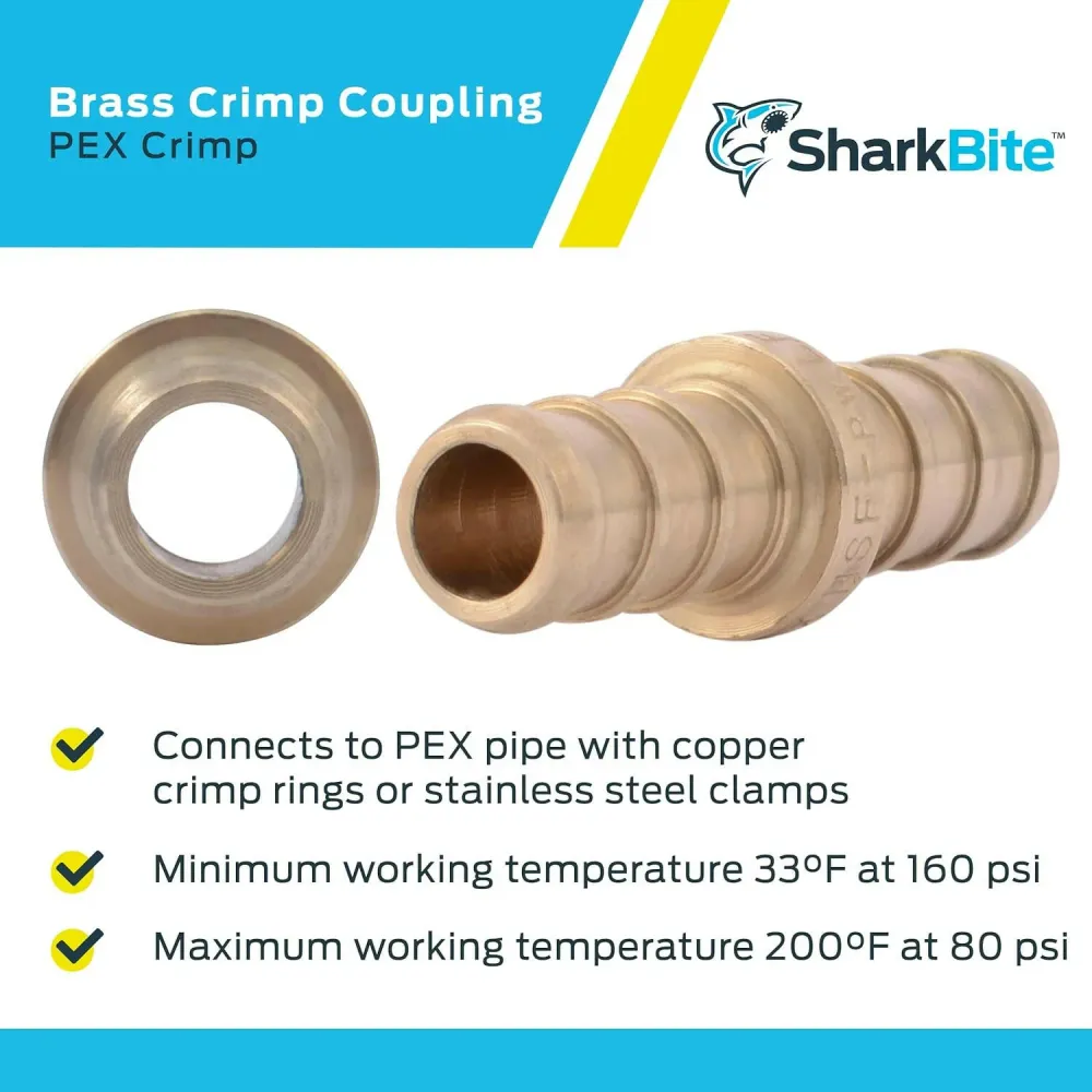 SharkBite 1/2 . Messing Crimp Coupling