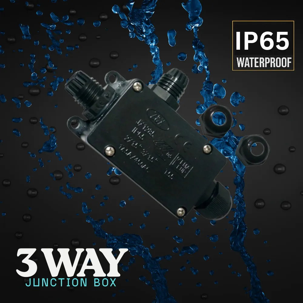 3-weg IP65 waterdichte aansluitdoos, ondergrondse kabellijnbeschermingsconnector 3-weg~2042