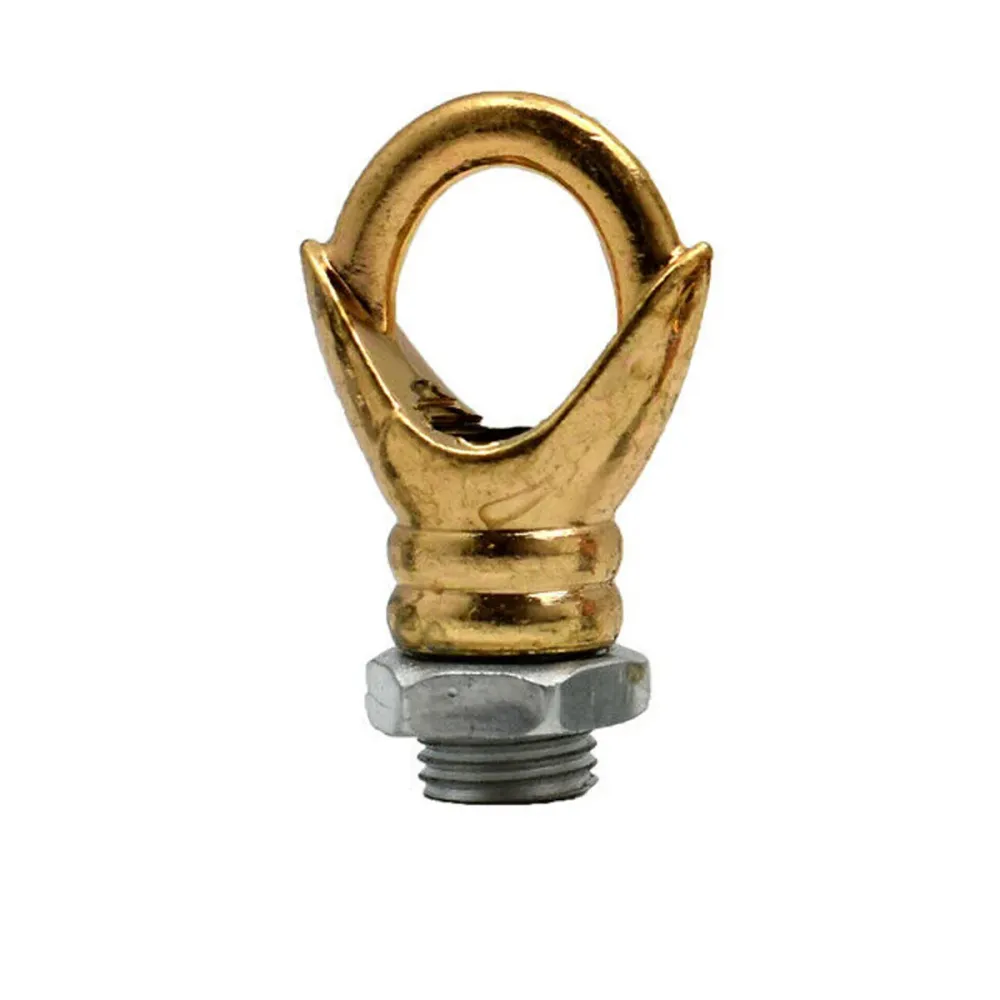 Gouden haakring, vintage ijzeren plafondhaak voor hanglampen, kroonluchter, hanglamphouder~2918