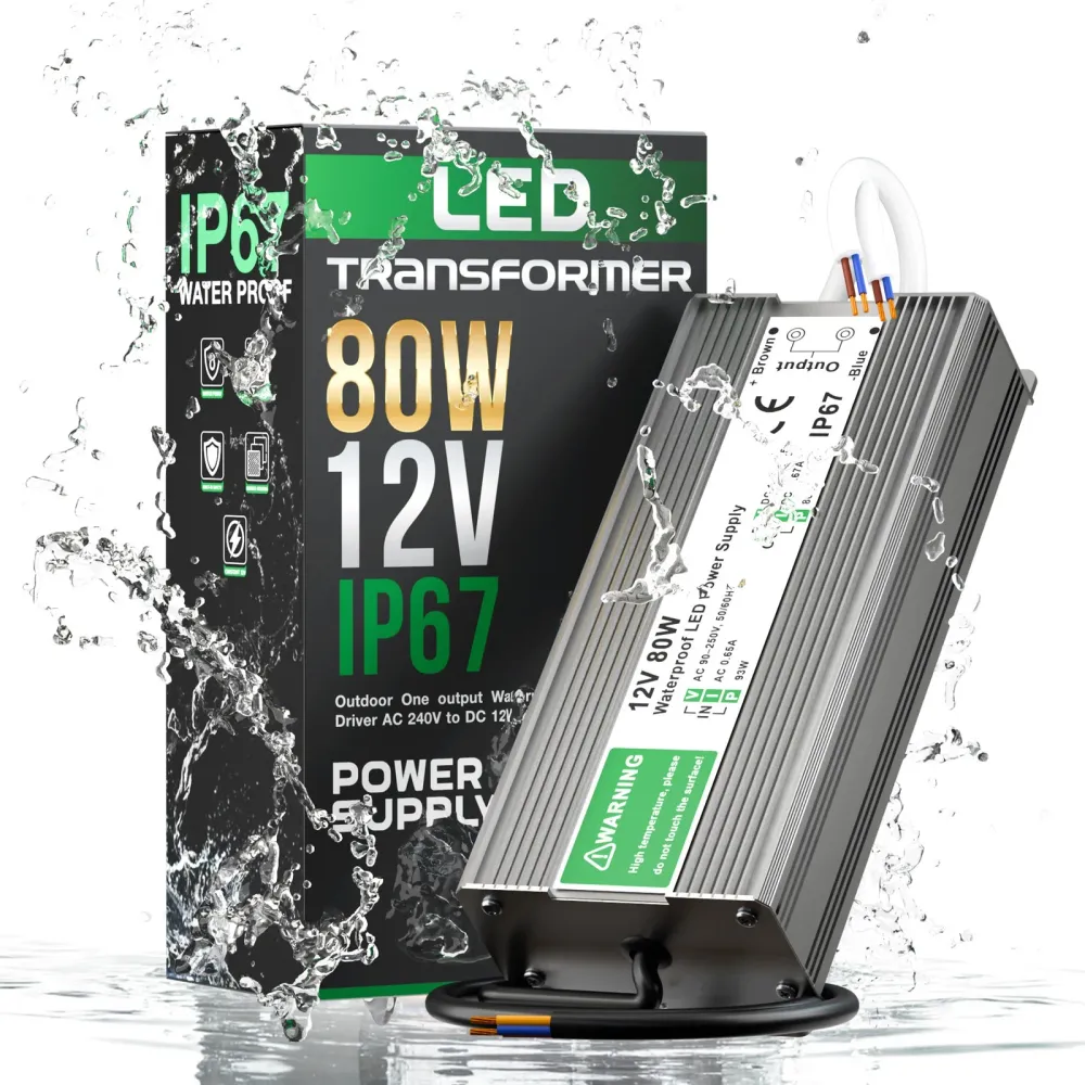 IP67 waterdichte DC 12V 80W LED-driver LED-voedingstransformator ~ 3374