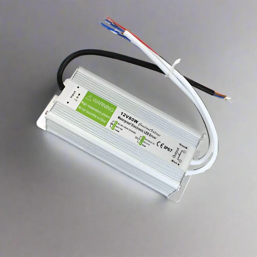 IP67 waterdichte DC 12V 80W LED-driver LED-voedingstransformator ~ 3374