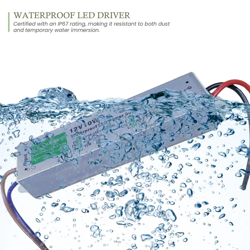 IP67 waterdichte DC 12V 80W LED-driver LED-voedingstransformator ~ 3374