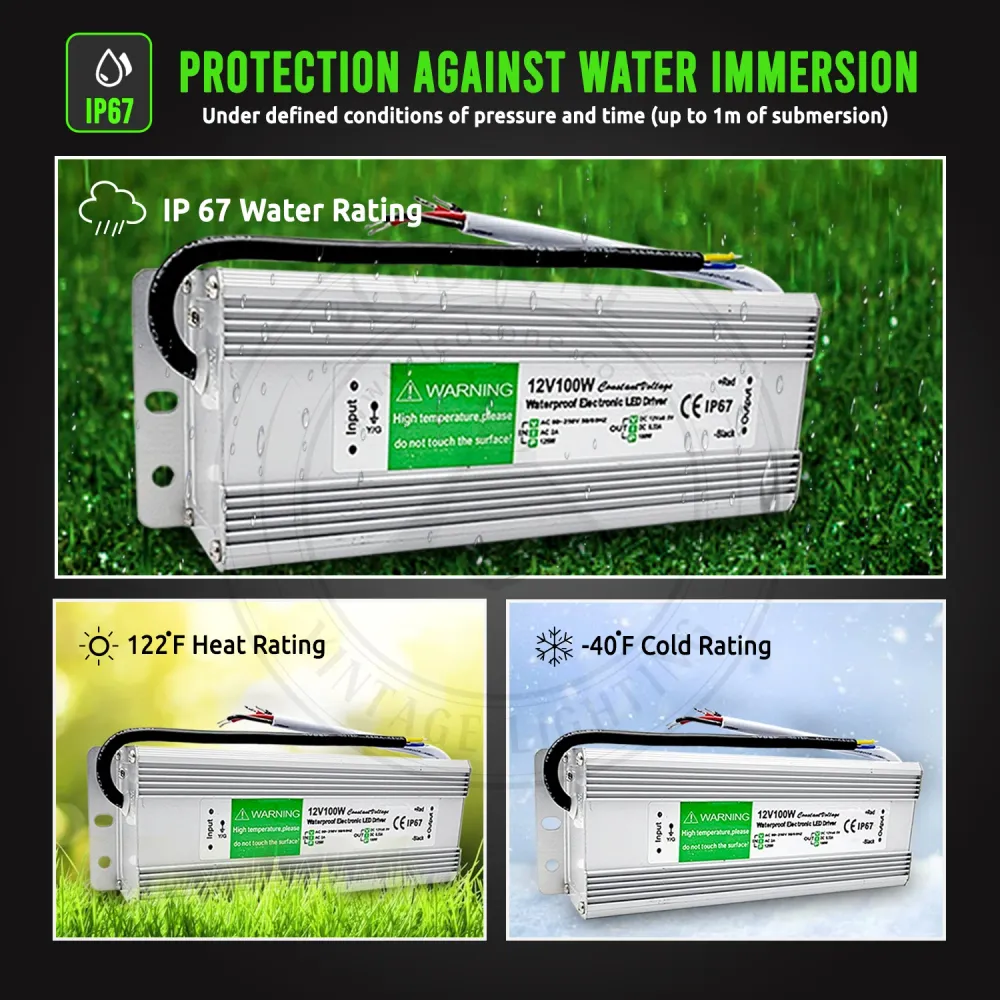 IP67 waterdichte LED-transformator 12V voor buiten.~3353