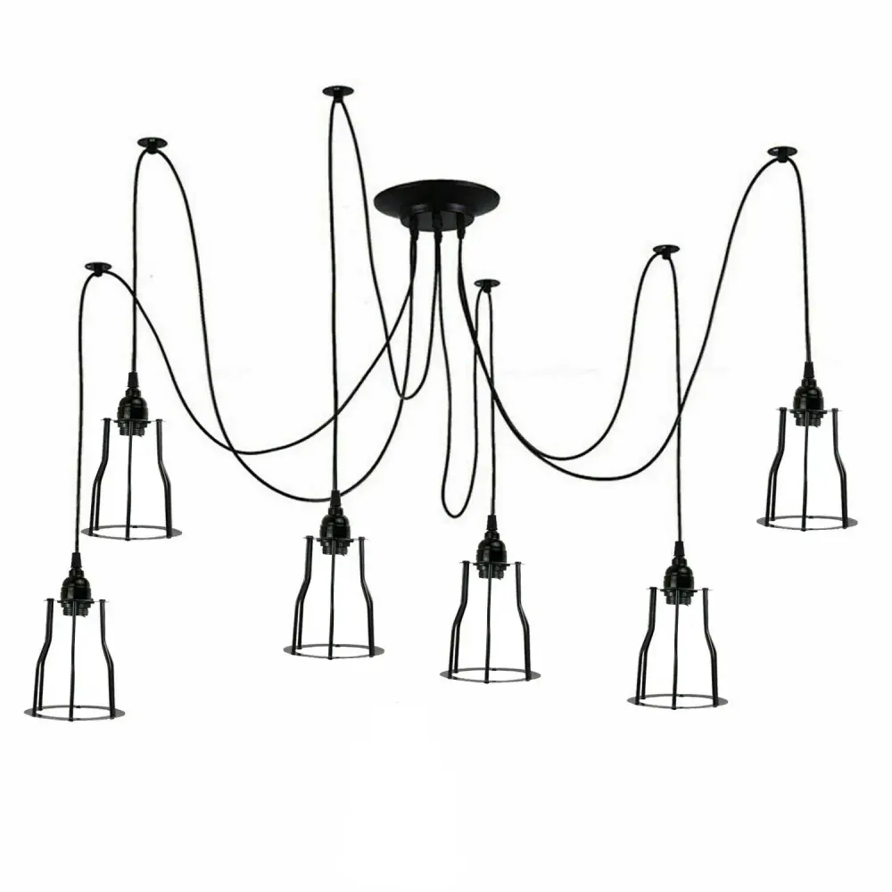 Retro kroonluchter plafondlamp Spider Light industriële hanglamp ~2614