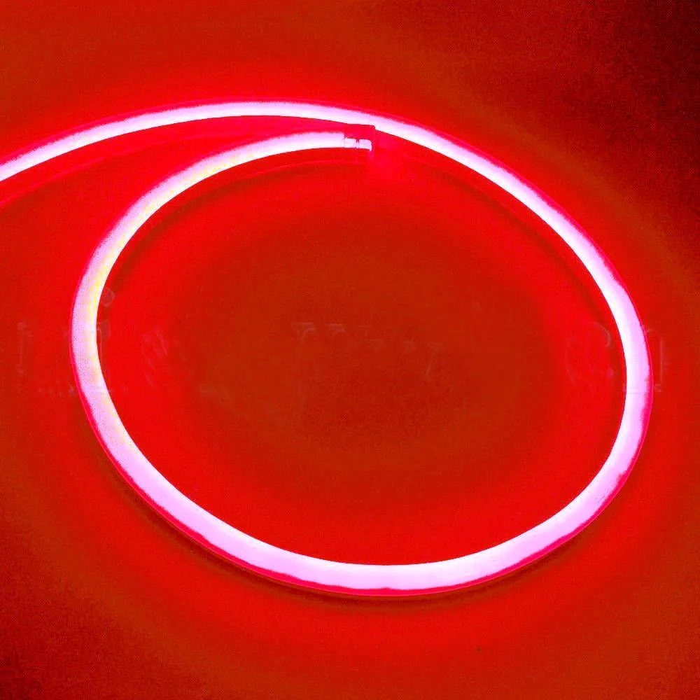 Rode DC12V neon LED-lichtslang, commerciële flexibele waterdichte strip, feestbar, decoratie ~ 2871