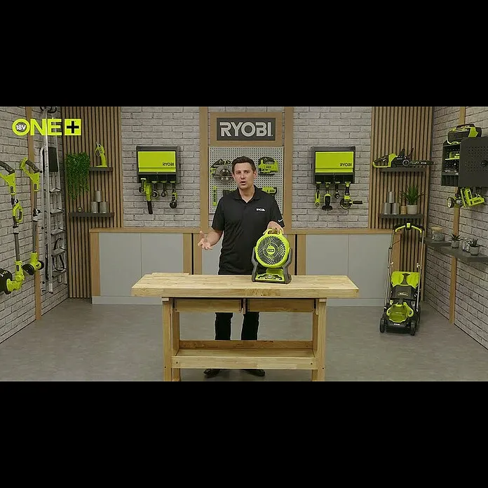 Ryobi ONE+ Accuventilator - 18 V, Excl. accu met Pollenfilter