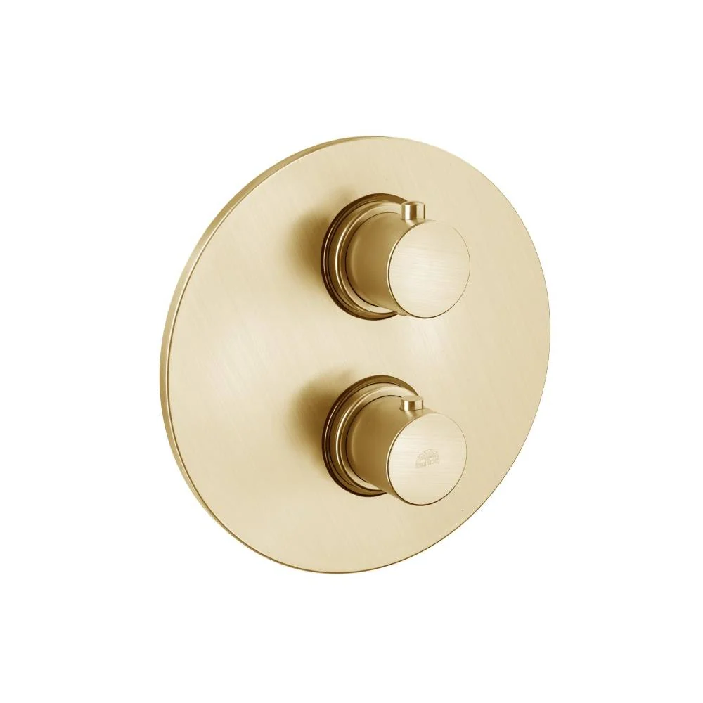 Built- thermostatic shower mixer 3 outlets Light series model LIQ019HGSP matglans honey gold Paffoni