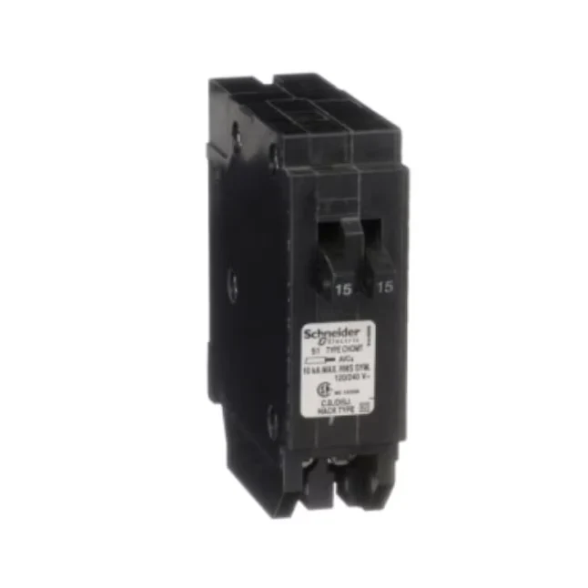 Differentieel Square D Homeline 15-amp/15-amp 1-Pole Tandem Circuit Breaker