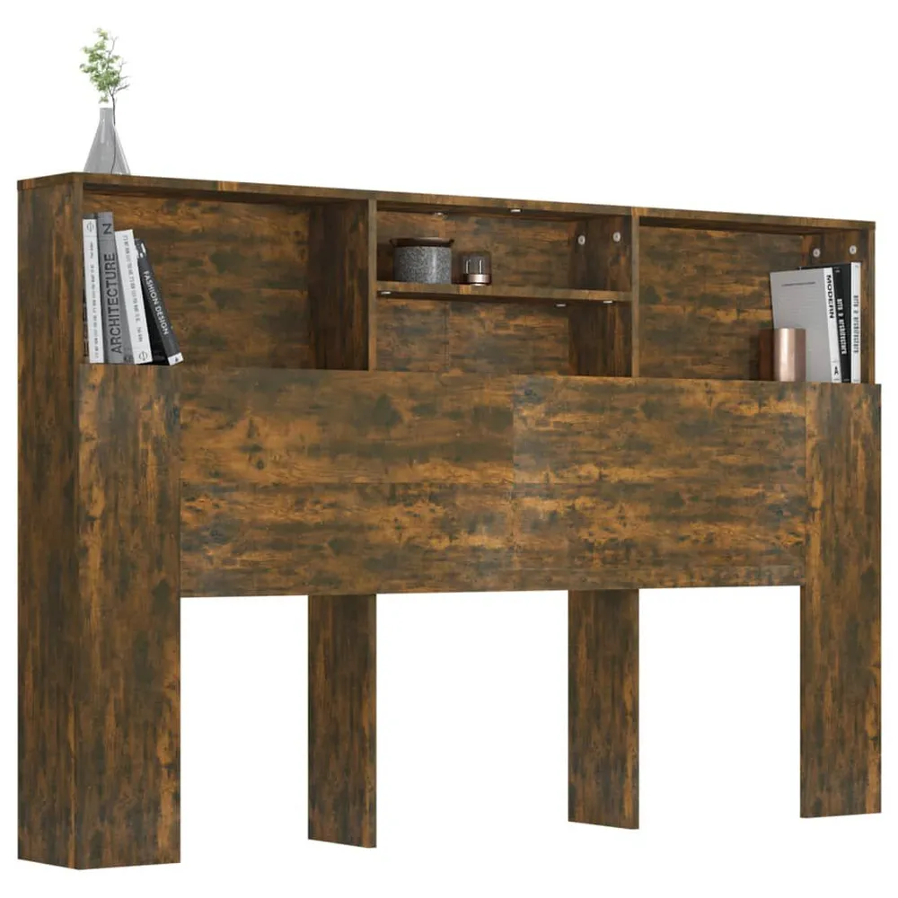 Hoofdbordkast 160x19x103,5 cm gerookt eikenkleurig