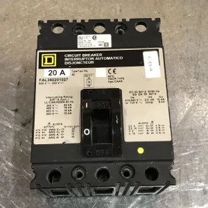 Industriële 20 Amp, 3 Pole, 600 volts Circuit Breaker FAL360201027