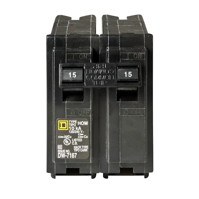 Square D Homeline 15-Amp 2-Pole Standard Trip Circuit Breaker