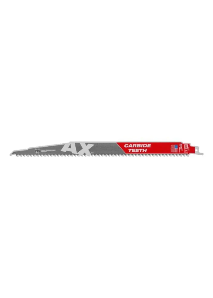 MILWAUKEE 12" 5 TPI AX™ Nail Embedded Wood SAWZALL® Blade w/ Carbide Teeth