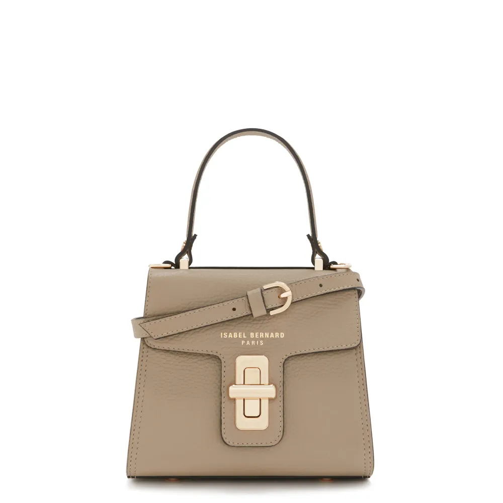 Femme Forte Simone Handzaam taupe leren handtas van kalfsleer