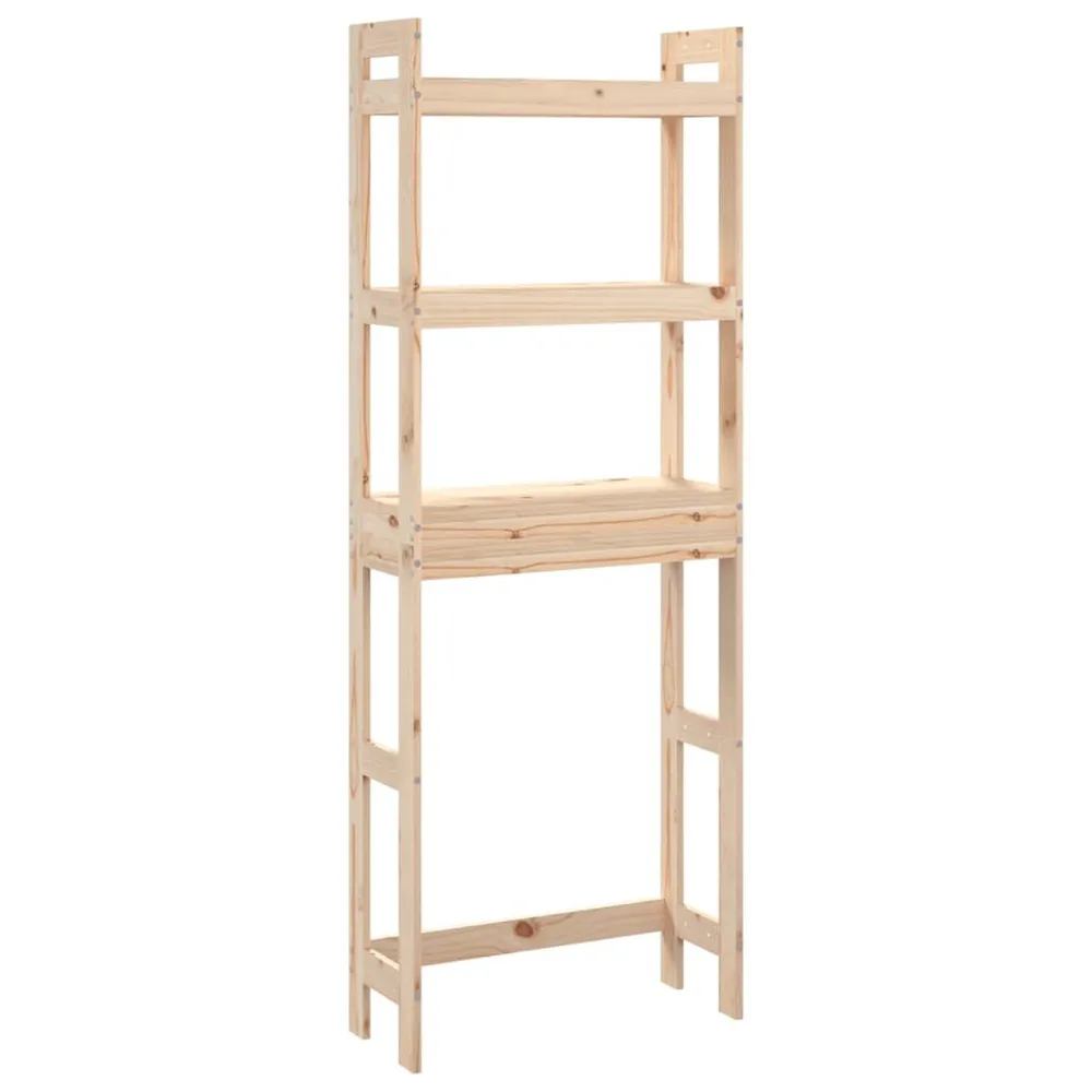Roestvrijstalen Toiletrek 63x26x171 cm massief grenenhout