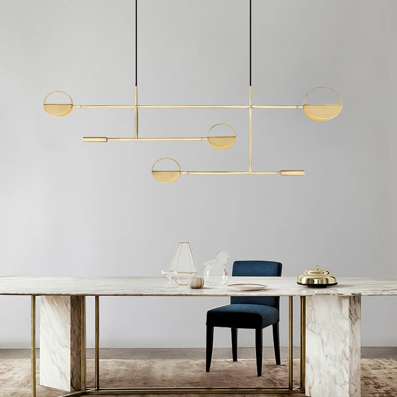 IP67 Gecertificeerde Minimalistische 3-armige hanglamp van metaal met 4 lampen Eetkamereilandverlichting