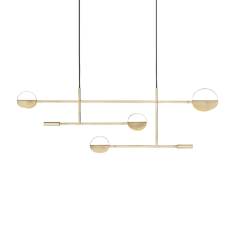 IP67 Gecertificeerde Minimalistische 3-armige hanglamp van metaal met 4 lampen Eetkamereilandverlichting