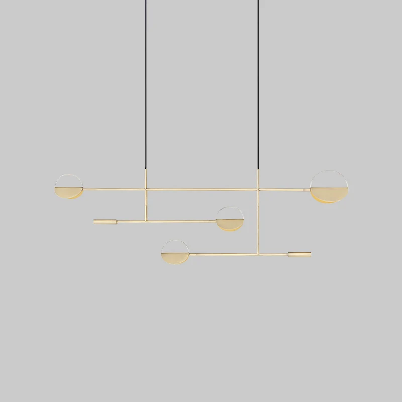 IP67 Gecertificeerde Minimalistische 3-armige hanglamp van metaal met 4 lampen Eetkamereilandverlichting