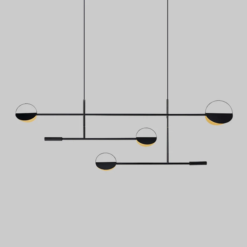 IP67 Gecertificeerde Minimalistische 3-armige hanglamp van metaal met 4 lampen Eetkamereilandverlichting