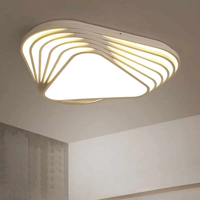 IP67 Gecertificeerde Moderne driehoekige acryl schaduw inbouwlamp wit slaapkamer geïntegreerd LED plafond inbouw warm/wit
