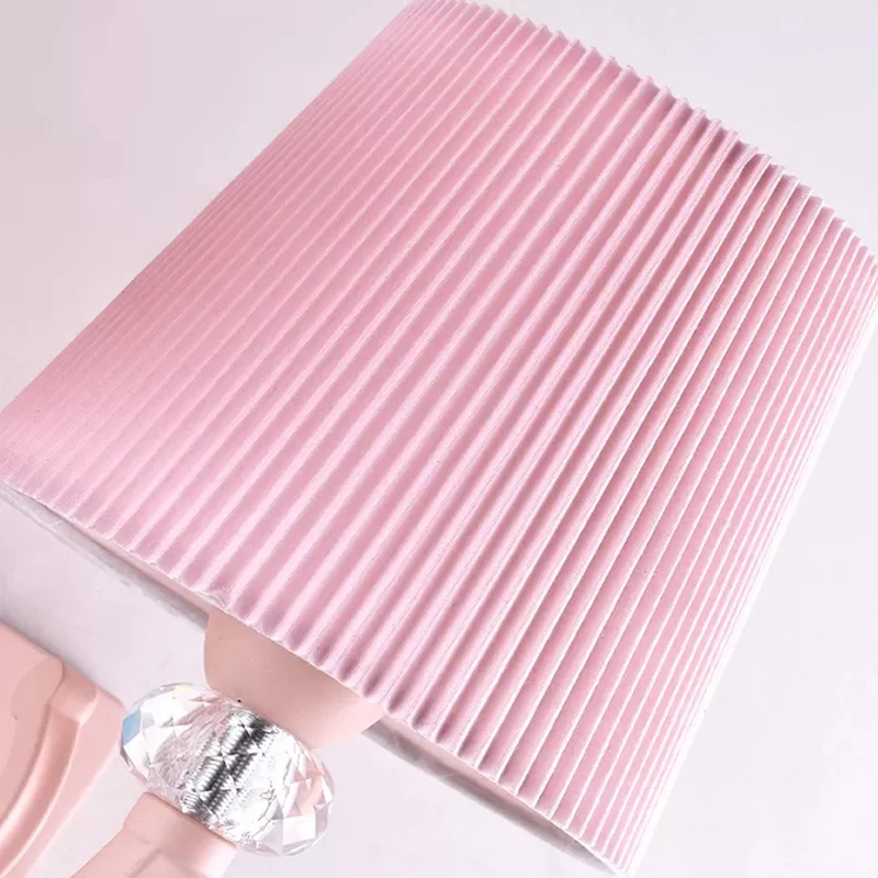IP67 Gecertificeerde Opvouwbare, taps toelopende wandlamp van stof met fel kristallen kinderkamerlamp voor meisjes roze af...