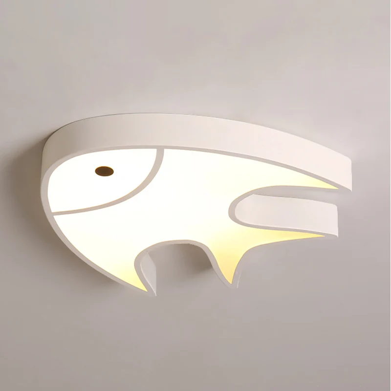 Professionele Waterdichte Kindervisvormige plafondlamp van metaal en acryl, inbouwlamp wit voor de kleuterschool