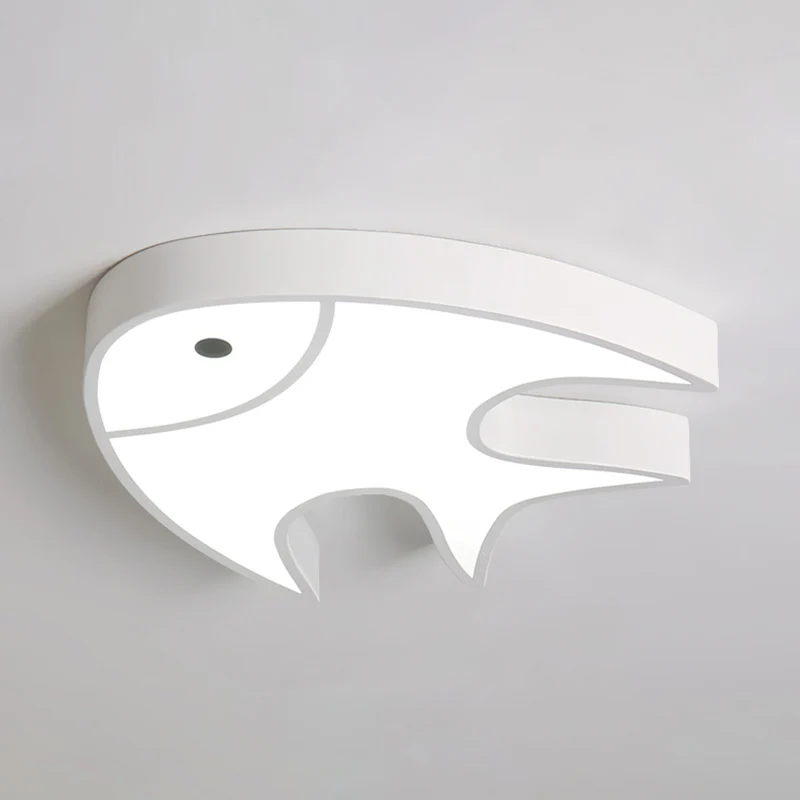 Professionele Waterdichte Kindervisvormige plafondlamp van metaal en acryl, inbouwlamp wit voor de kleuterschool