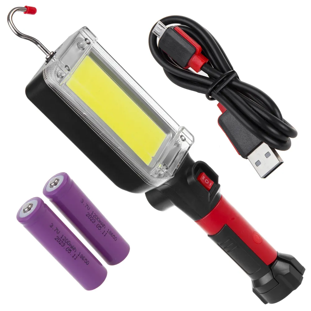 Professionele Waterdichte Maclean - Magnetische werkplaatslamp - Zaklamp - 2x1200mAh / 700lm / USB