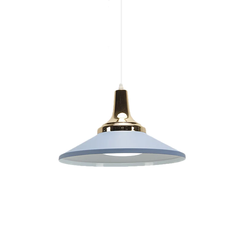 Professionele Waterdichte Moderne ondiepe piramide hanglamp aluminium 1 lamp gepolijste hanglamp voor gang