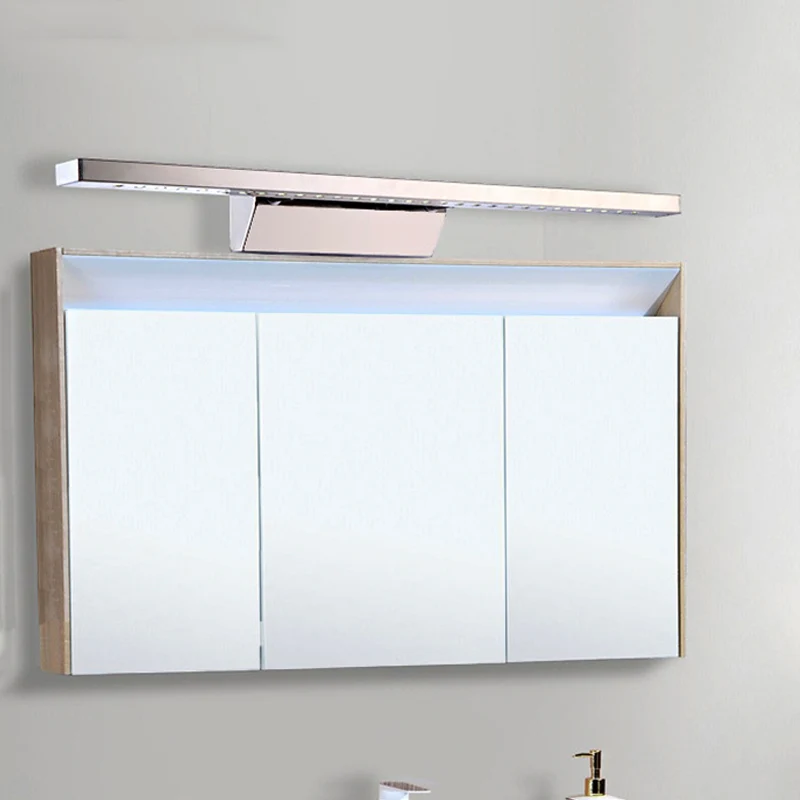 Rechthoekige ijdelheid schanslamp voor binnen, roestvrij staal 16"/19,5" W LED moderne wandgemonteerde lamp chroom, warme/...